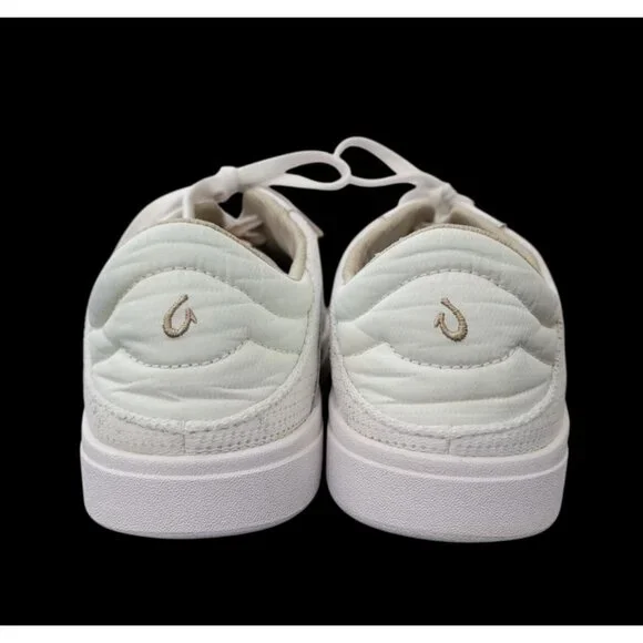 OluKai Kīlea Women’s Classic Court White Leather Sneakers Sz 7.5 - Picture 4 of 9